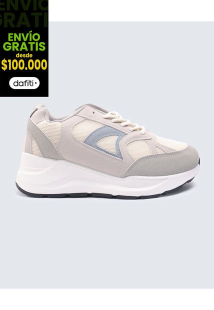 Tenis Para Mujer Sport Color Gris Claro Marca Seven Seven #28720134