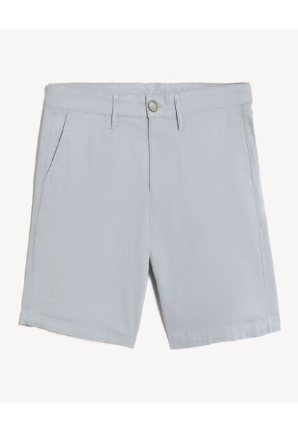 Bermuda Tipo Chino Ajuste Clásico  Para Hombre Gris Seven Seven