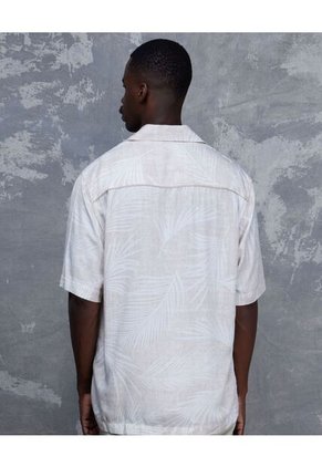 Camisa Para Hombre Manga Corta  Color Beige Marca Seven Seven #45012027