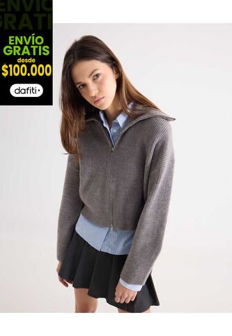 Saco Para Mujer Cuello Alto O Cuello Tortuga Color Gris Marca Seven Seven #28330682 Seven Seven