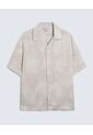 Camisa Para Hombre Manga Corta  Color Beige Marca Seven Seven #45012027 de Seven Seven