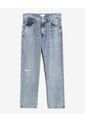 Jean Straight Con Desgastes  Para Hombre Azul Seven Seven de Seven Seven