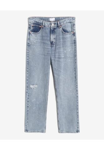 Jean Straight Con Desgastes  Para Hombre Azul Seven Seven Seven Seven