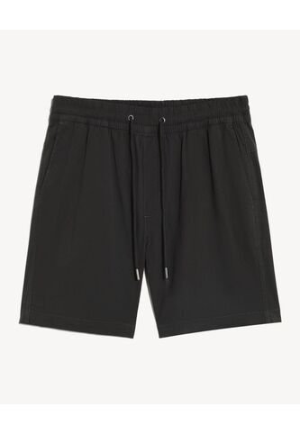 Bermuda Encauchada Regular  Para Hombre Negro Seven Seven Seven Seven