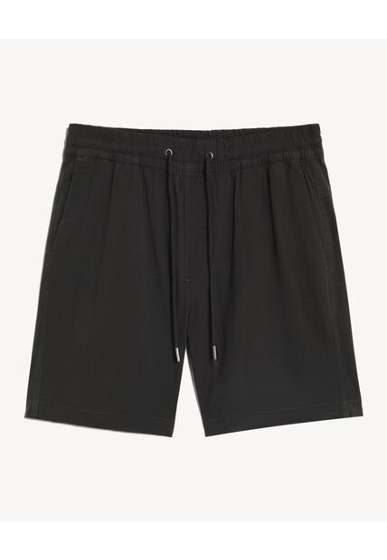 Bermuda Encauchada Regular  Para Hombre Negro Seven Seven
