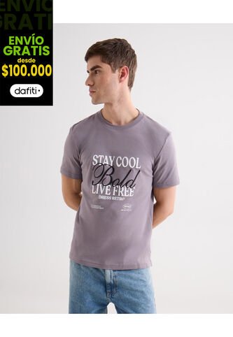 Camiseta Para Hombre Manga Corta Cuello Redondo Color Morado Marca Seven Seven #45092745 Seven Seven