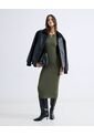 Vestido Midi Ajustado  Para Mujer Verde Seven Seven de Seven Seven