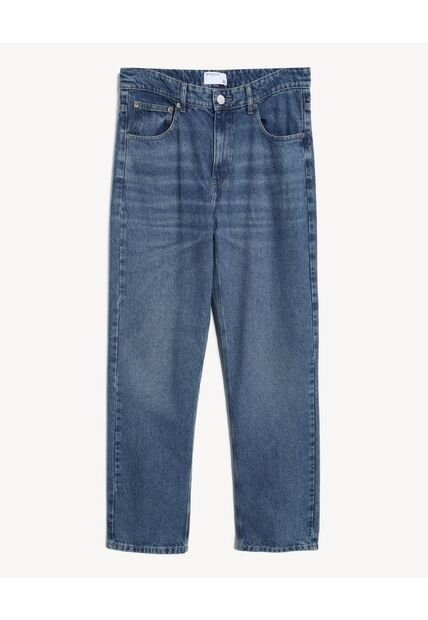 Jean Straight De Tiro Medio  Para Hombre Azul Seven Seven
