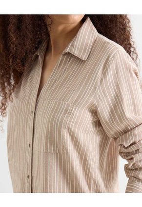 Blusa Para Mujer Manga Larga Color Café Marca Seven Seven #28124080