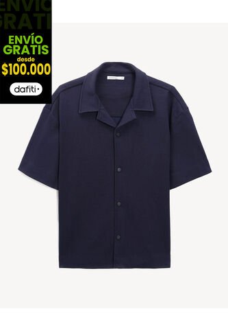 Camisa Para Hombre Sobrecamisa Manga Corta Color Azul Marca Seven Seven #45012163 Seven Seven