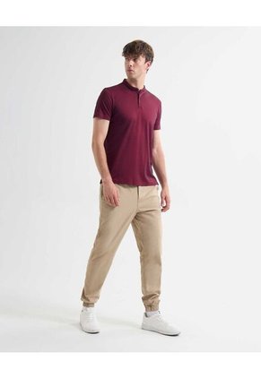 Polo Para Hombre Cuello Mao  Color Rojo Marca Seven Seven #45110882