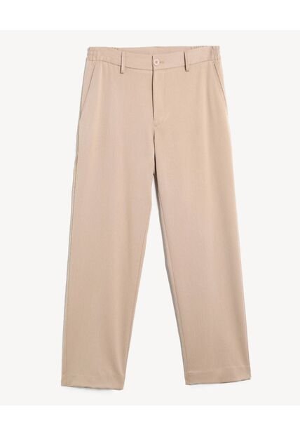 Pantalón Trouser Straigth  Para Hombre Beige Seven Seven