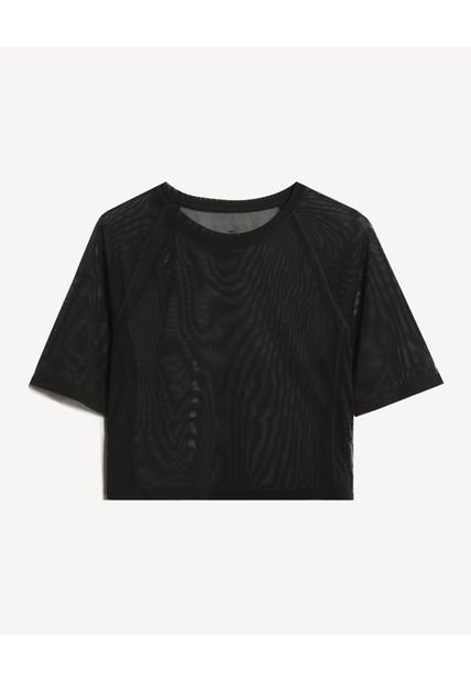 Camiseta Para Mujer Manga Corta Cuello Redondo Color Negro Marca Seven Seven #28096243