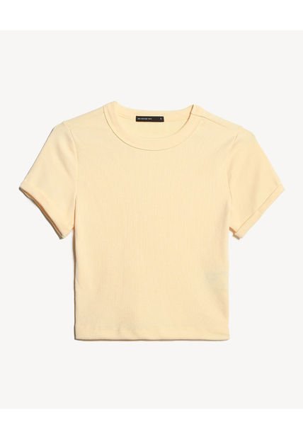 Camiseta Para Mujer Manga Corta Cuello Redondo Color Amarillo Marca Seven Seven #28096386