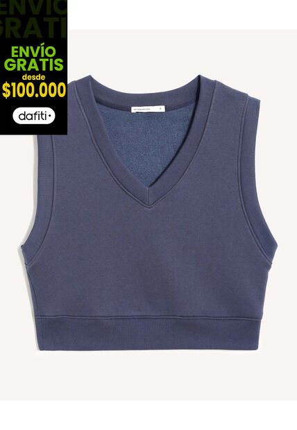 Camiseta Para Mujer Manga Sisa Cuello V Color Azul Marca Seven Seven #28096410