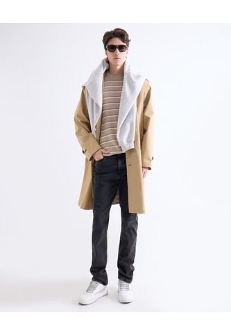 Jean Stretch Desgastado  Para Hombre Negro Seven Seven Seven Seven