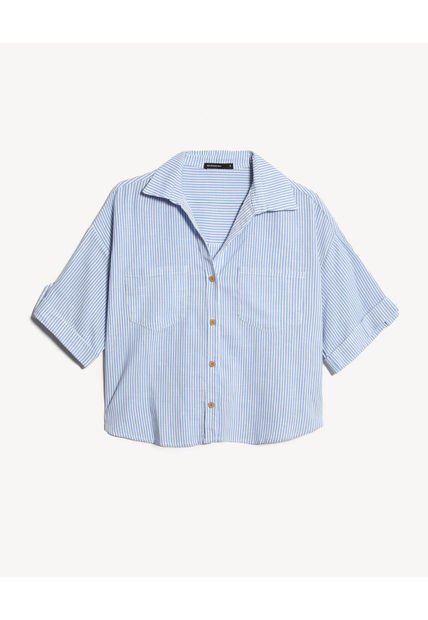 Blusa Para Mujer Manga Corta Color Azul Marca Seven Seven #28124075