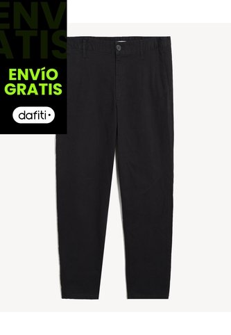 Pantalón Chino Regular Drill  Para Hombre Negro Seven Seven Seven Seven