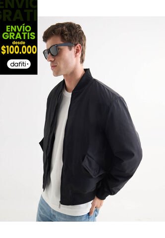 Chaqueta Para Hombre Bomber Color Negro Marca Seven Seven #45080467 Seven Seven