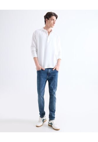 Jean Skinny Tono Oscuro  Para Hombre Azul Seven Seven Seven Seven