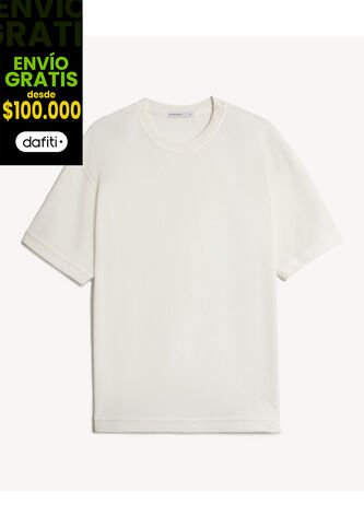 Camiseta Para Hombre Manga Corta Cuello Redondo Color Marfil Marca Seven Seven #45092730 Seven Seven