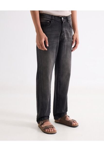 Jean Straight Tono Café  Para Hombre Negro Seven Seven