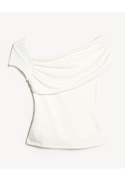 Camiseta Para Mujer Manga Sisa Moda Color Crudo Marca Seven Seven #28096336