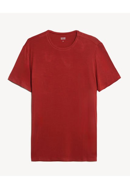 Camiseta Para Hombre Manga Corta Cuello Redondo Color Rojo Marca Seven Seven #45092732