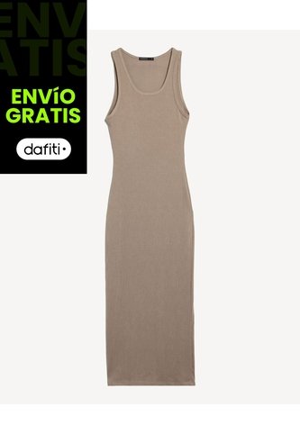 Vestido Midi De Tirantes  Para Mujer Beige Seven Seven Seven Seven