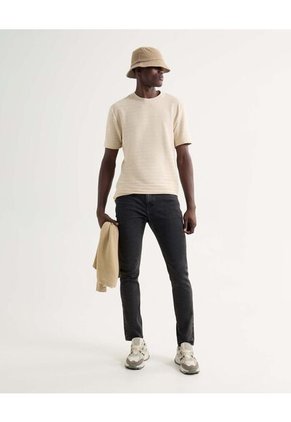 Camiseta Para Hombre Manga Corta Cuello Redondo Color Arena Marca Seven Seven #45092678