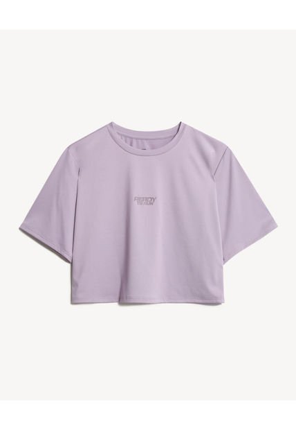 Camiseta Para Mujer Crop Top Color Lila Marca Seven Seven #28096245