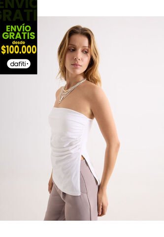 Camiseta Para Mujer Straple Color Marfil Marca Seven Seven #28096474 Seven Seven