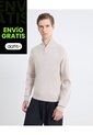 Saco Tejido Half Zipper  Para Hombre Beige Seven Seven de Seven Seven