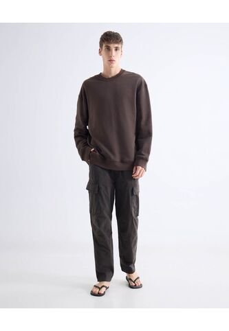 Pantalón Cargo Con Pretina Elástica  Para Hombre Verde Seven Seven Seven Seven