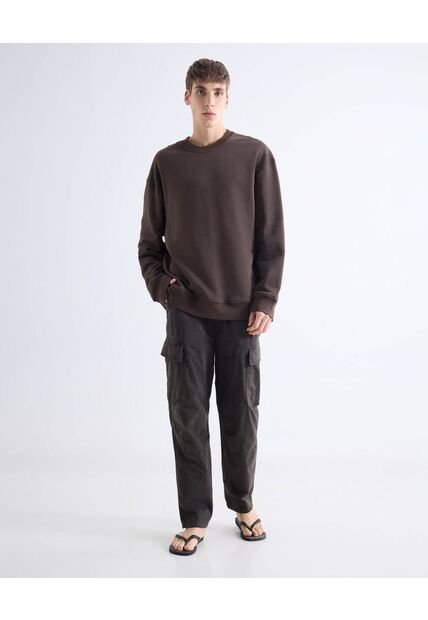 Pantalón Cargo Con Pretina Elástica  Para Hombre Verde Seven Seven