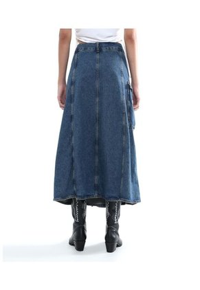 Falda Para Mujer Largo Color Azul Medio Marca Seven Seven #28140900