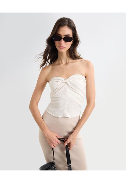 Camiseta Para Mujer Manga Sisa Color Beige Marca Seven Seven #28096129