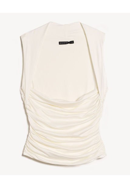 Camiseta Para Mujer Manga Sisa Moda Color Crudo Marca Seven Seven #28096330