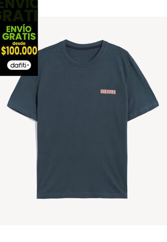 Camiseta Para Hombre Manga Corta Cuello Redondo Color Azul Marca Seven Seven #45092744 Seven Seven