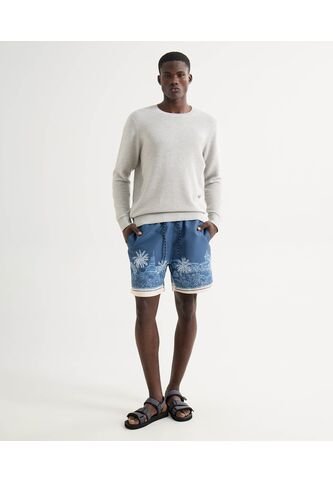 Pantaloneta Para Hombre De Baño Larga Color Azul Oscuro Marca Seven Seven #45280078 Seven Seven