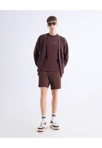 Bermuda Regular Rustica  Para Hombre Café Seven Seven Seven Seven