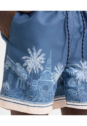 Pantaloneta Para Hombre De Baño Larga Color Azul Oscuro Marca Seven Seven #45280078