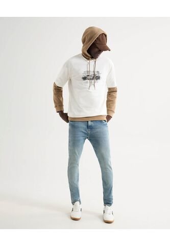 Jeans Skinny Tono Claro  Para Hombre Azul Seven Seven Seven Seven
