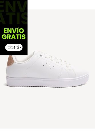 Tenis Con Detalles Brillantes  Para Mujer Café Seven Seven Seven Seven