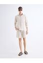 Bermuda Regular Encauchada  Para Hombre Marfil Seven Seven de Seven Seven