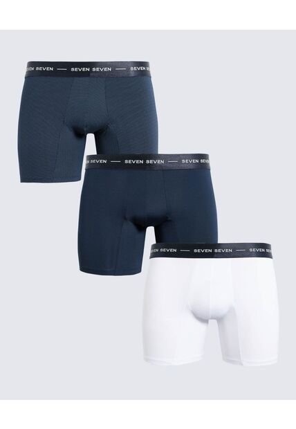 Pack X3 Boxer Medio X3 Para Hombre Azul Seven Seven