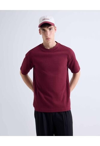 Camiseta  Para Hombre Manga Corta Cuello Redondo Color Vino Marca Seven Seven #45092847 Seven Seven