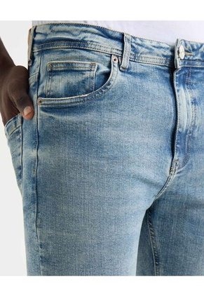 Jeans Skinny Tono Claro  Para Hombre Azul Seven Seven