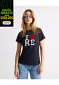 Camiseta Para Mujer Manga Corta Cuello Redondo Color Negro Marca Seven Seven #28096355 de Seven Seven
