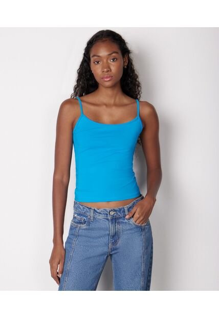 Camiseta Para Mujer Manga Sisa Color Azul Pastel Marca Seven Seven #28095417